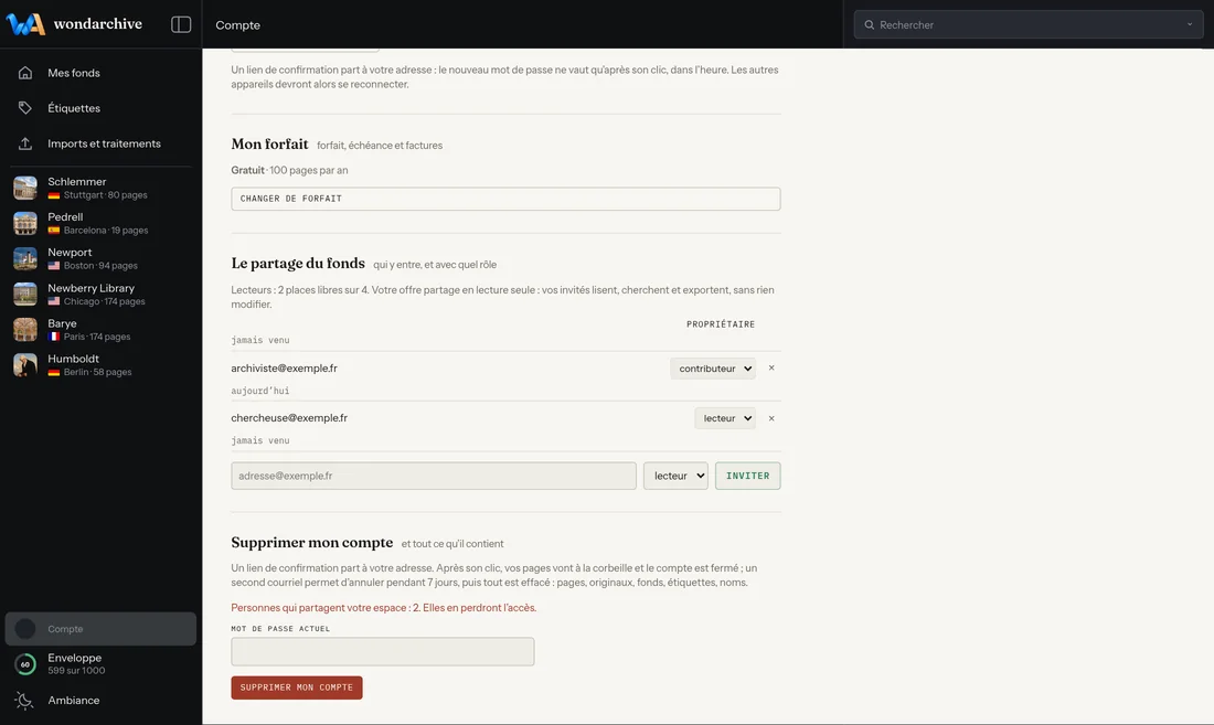 Wondarchive screen: Readers and contributors invited