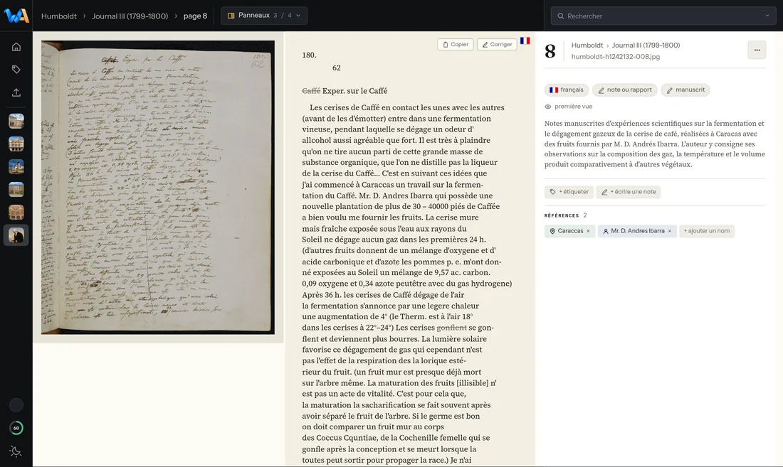 Wondarchive screen: Reading every hand